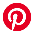 Pinterest logo white P on red circle
