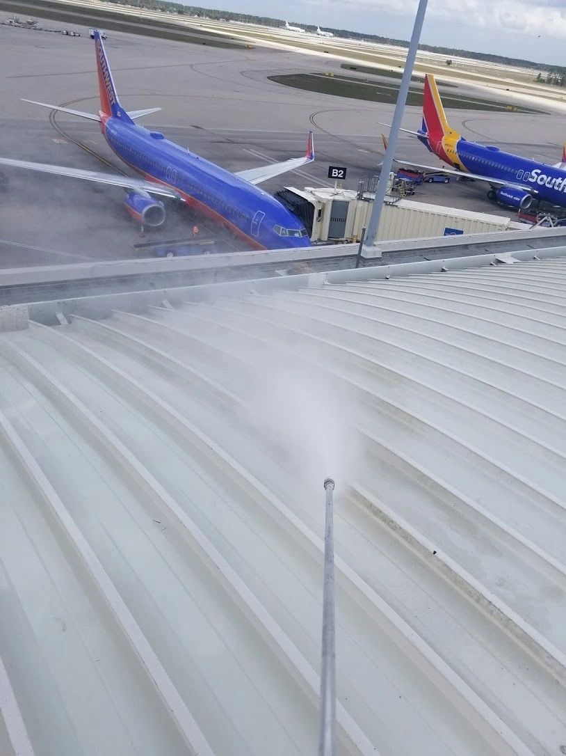 Two Southwest Airlines planes at terminal gate