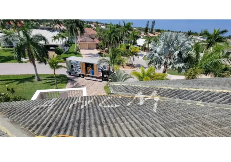 Tiled roof with HELP spelled out